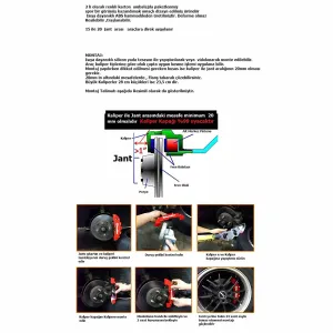 Porsche 911 Uyumlu  Turuncu Fren Kaliper Kapağı 4 Parça Ön Arka Set - Görsel 3