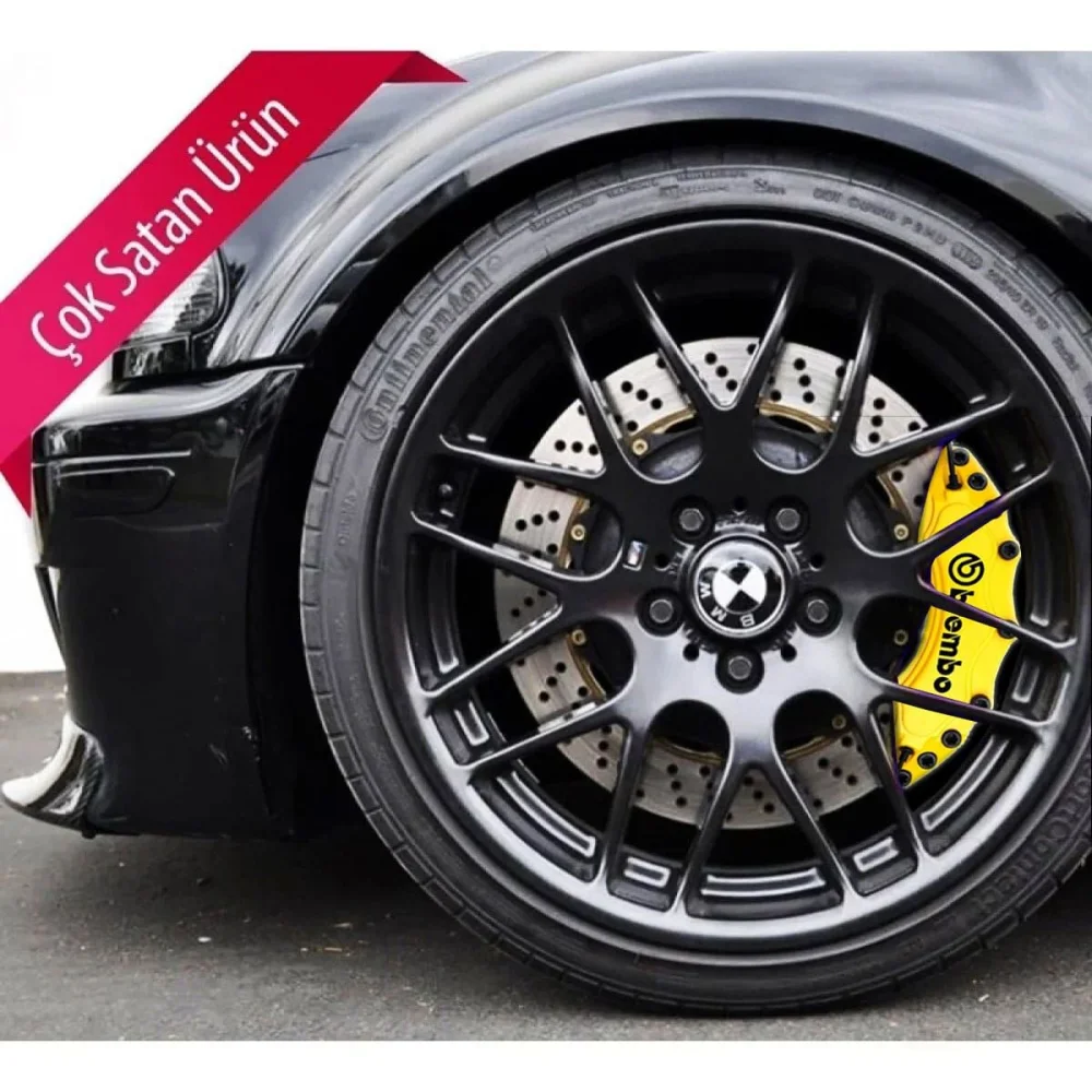 Porsche 911 Uyumlu  Sarı Fren Kaliper Kapağı 4 Parça Ön Arka Set