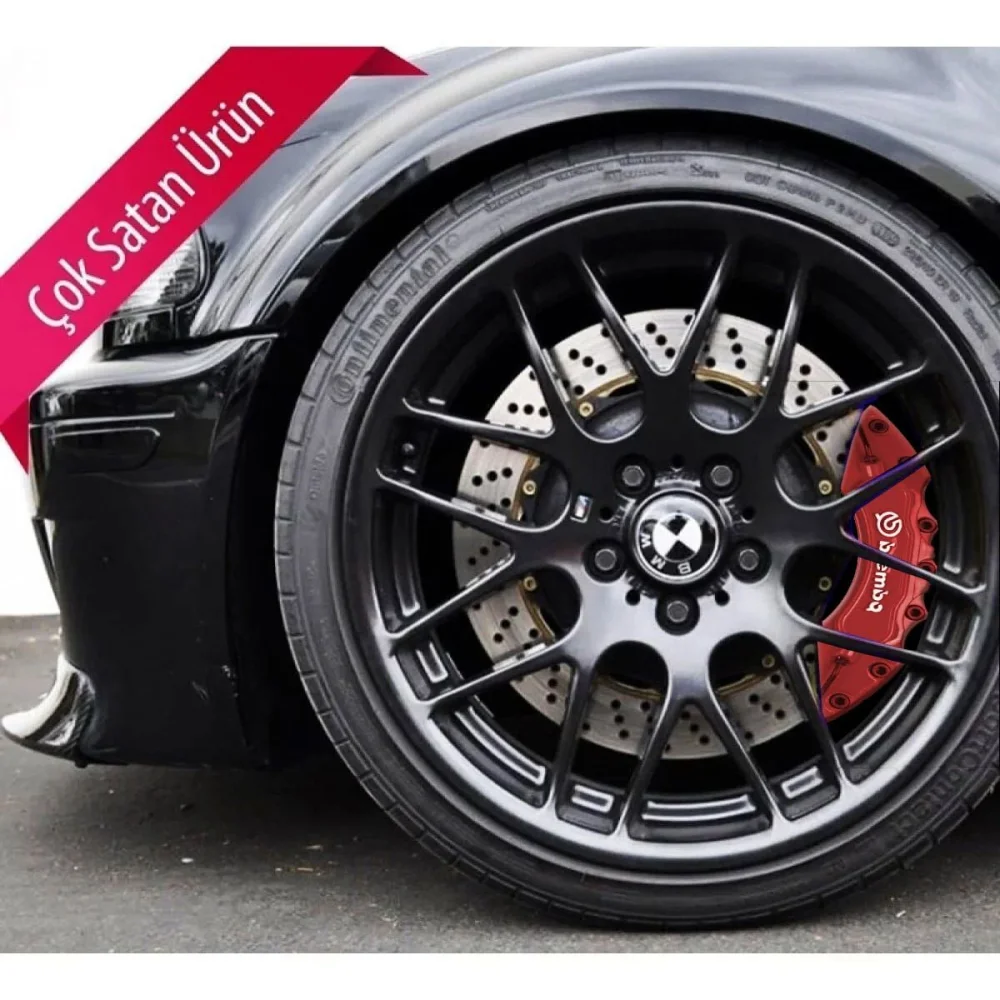 Drs Tuning Audi A1 Uyumlu  Kırmızı Fren Kaliper Kapağı 4 Parça Ön Arka Set