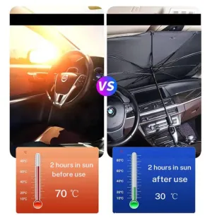 Drs Tuning Universal Tüm Araçlar İçin Araba Ön Cam Güneşlik Katlanabilir Güneşlik Şemsiye Ön Cam Gölgelik ESNEK thumb 2
