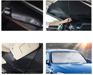 Drs Tuning Universal Tüm Araçlar İçin Araba Ön Cam Güneşlik Katlanabilir Güneşlik Şemsiye Ön Cam Gölgelik ESNEK thumb 4