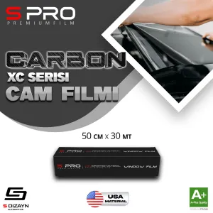S Pro Cam Filmi Nano Carbon XC Serisi 2PLY %05 50cm/30mtS-Pro Ara&ccedil; Cam Filmi, s&uuml;r&uuml;c&uuml;ler i&ccedil;in m&uuml;kemmel bir se&ccedil;enektir; h
