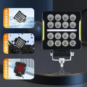 Offroad sis lambası kare 10,5 x 3,5 x 12cm 12-80v 35w Beyaz-amber adet / LASS351-1 thumb 2