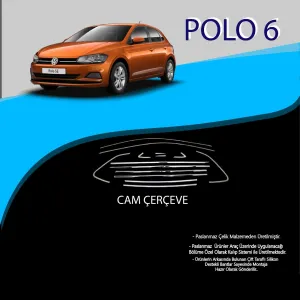 Volkswagen Polo 6 2018 Sonrası Krom Cam Çerçevesi 12 Parça (2017-2021)DRS Tuning kalitesiyle tanışın! Özel olarak Volkswagen  model araçlar için üretilen bu ürü