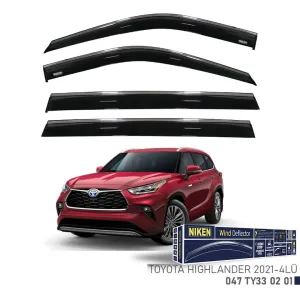 Niken Toyota Highlander 2021- Kromlu Cam Rüzgarlığı 4 LÜ thumb 1