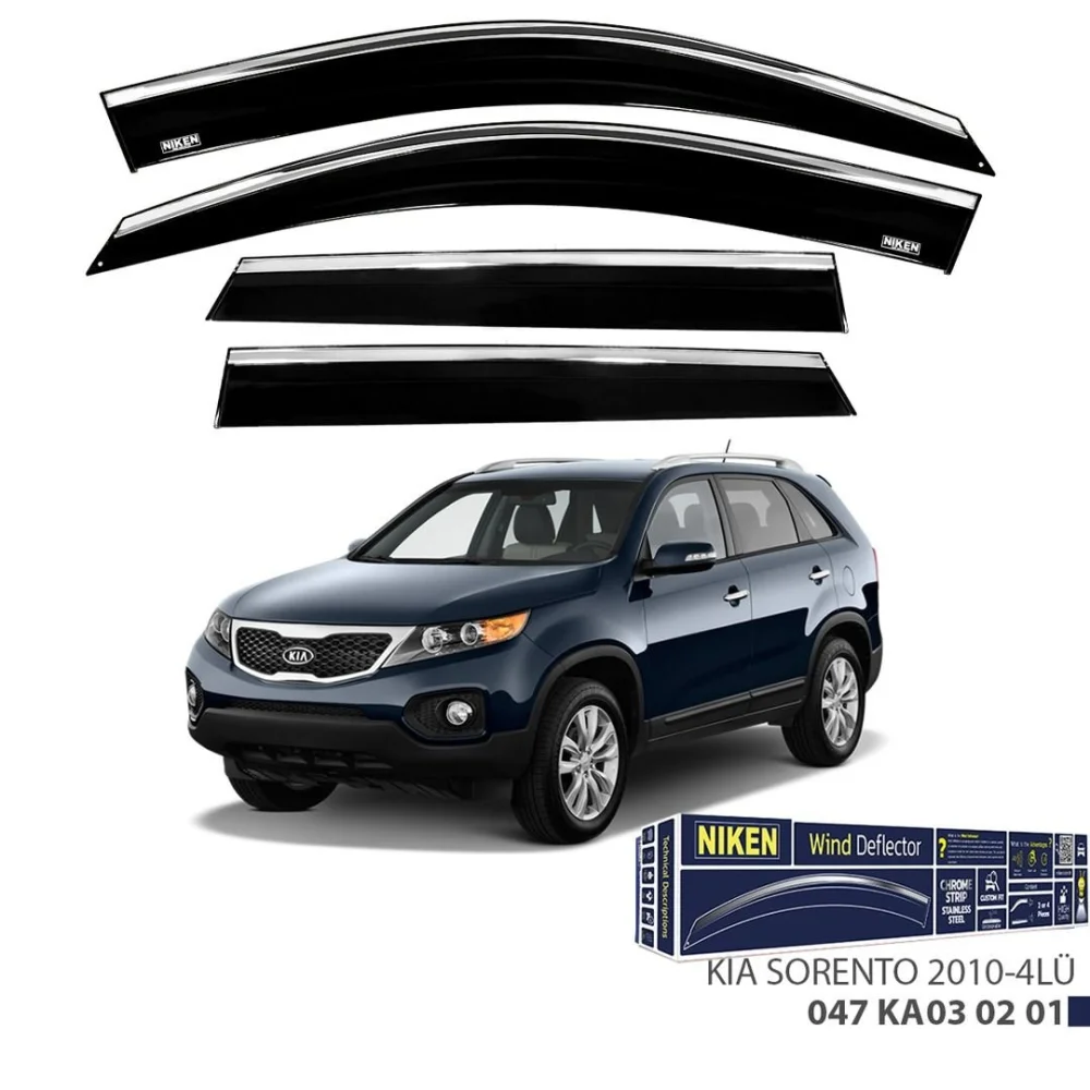 Kia Sorento 2010- Kromlu Cam Rüzgarlığı 4 LÜ