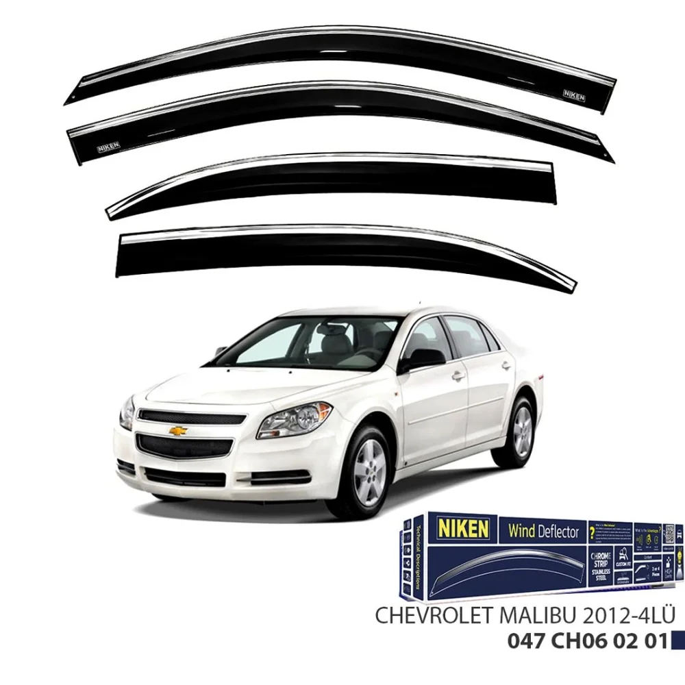 Chevrolet Malibu 2012- Kromlu Cam Rüzgarlığı 4 LÜ