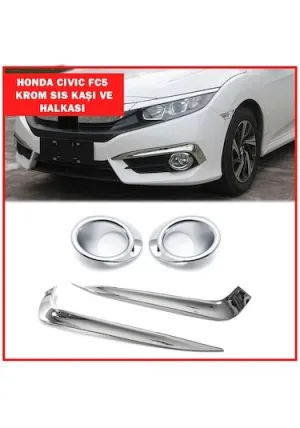 Honda Civic FC5 Sis Kaşı Kromu Ve Sis Halkası Kromu 2016-2018 thumb 2