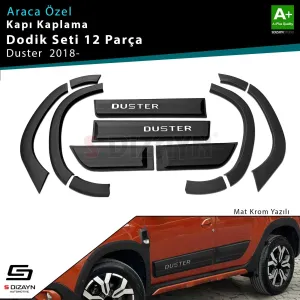 S-Dizayn Dacia Duster 2 Kapı Koruma ve Çamurluk Kaplaması Dodik Seti (Mat Krom) Yazılı 12 Prç 2018-2023 A+ KaliteNot: Bu &uuml;r&uuml;n mat krom yazılıdır.
&Uum