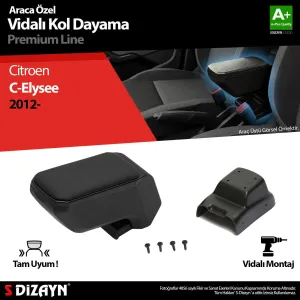 S-Dizayn Citroen C-Elysee Kol Dayama Kolçak ABS Vidalı Siyah 2012 Üzeri A+ Kalite thumb 1
