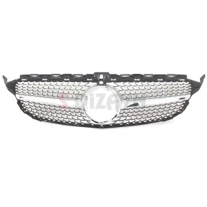 S-Dizayn Mercedes C-Class W205 Ön Panjur Krom Diamond Model 2019 Üzeri - Görsel 3
