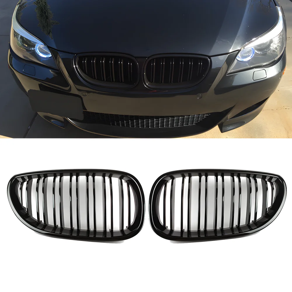 Drs Tuning Bmw 5 Serisi E60/E61 Ön Panjur Böbrek Parlak Siyah Piano Black M5 Model 2003-2009