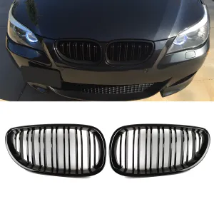 BMW 5 Serisi 2003-2010 (E60) uyumlu E60/E61 Ön Panjur Böbrek Parlak Siyah Piano Black M5 Model 2003-2009 modelleri Oto Aksesuar Shop'de. Kaliteli malzeme,