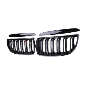 S-Dizayn Bmw 3 Serisi E90/E91 Ön Panjur Böbrek Parlak Siyah Piano Black M3 Model 2005-2008 - Görsel 3
