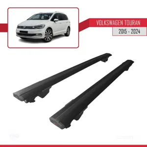 VW Touran 2015 ve Sonrası ile uyumlu HOOK Model Anahtar Kilitli Ara Atkı Tavan Barı SİYAH thumb 4