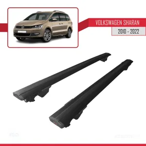 Volkswagen Sharan 2010-2022 Arası ile uyumlu HOOK Model Anahtar Kilitli Ara Atkı Tavan Barı SİYAH - Görsel 4