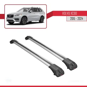 Volvo XC90 2015 ve Sonrası ile uyumlu ACE-1 Ara Atkı Tavan Barı GRİ - Görsel 3