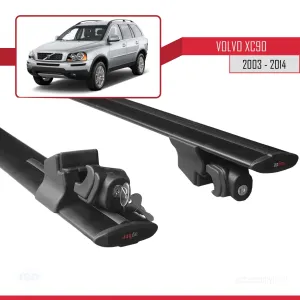 Volvo XC90 2003-2014 Arası ile uyumlu HOOK Model Anahtar Kilitli Ara Atkı Tavan Barı SİYAH - Görsel 5