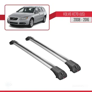 Volvo XC70 (US) 2008-2016 Arası ile uyumlu ACE-1 Ara Atkı Tavan Barı GRİ - Görsel 3