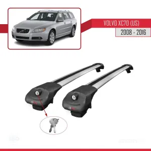 Volvo XC70 (US) 2008-2016 Arası ile uyumlu ACE-1 Ara Atkı Tavan Barı GRİ - Görsel 4