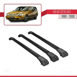 Volvo XC70 (DE) 1998-2000 Arası ile uyumlu ACE-1 Ara Atkı Tavan Barı SİYAH 3 ADET BAR - Görsel 3