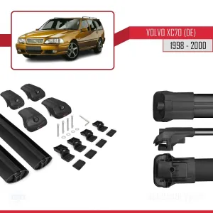 Volvo XC70 (DE) 1998-2000 Arası ile uyumlu ACE-1 Ara Atkı Tavan Barı SİYAH - Görsel 5
