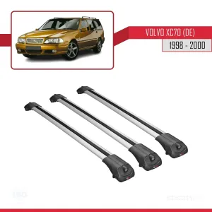 Volvo XC70 (DE) 1998-2000 Arası ile uyumlu ACE-1 Ara Atkı Tavan Barı GRİ 3 ADET BAR thumb 3