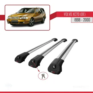 Volvo XC70 (DE) 1998-2000 Arası ile uyumlu ACE-1 Ara Atkı Tavan Barı GRİ 3 ADET BAR thumb 4