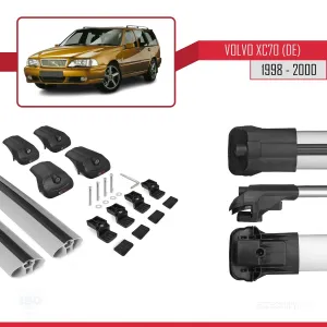 Volvo XC70 (DE) 1998-2000 Arası ile uyumlu ACE-1 Ara Atkı Tavan Barı GRİ thumb 5