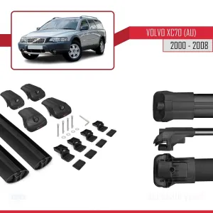 Volvo XC70 (AU) 2000-2008 Arası ile uyumlu ACE-1 Ara Atkı Tavan Barı SİYAH - Görsel 5