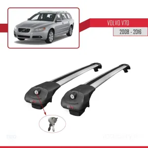 Volvo V70 2008-2016 Arası ile uyumlu ACE-1 Ara Atkı Tavan Barı GRİ - Görsel 4