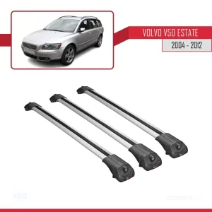 Volvo V50 Estate 2004-2012 Arası ile uyumlu ACE-1 Ara Atkı Tavan Barı GRİ 3 ADET BAR thumb 3