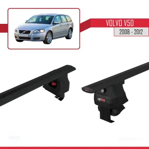 Volvo V50 2008-2012 Arası ile uyumlu ACE-4 Ara Atkı Tavan Barı SİYAH thumb 5