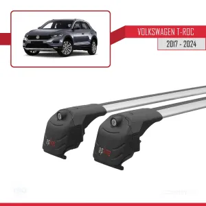 Volkswagen T-Roc 2017 ve Sonrası ile uyumlu ACE-2 Ara Atkı Tavan Barı GRİ - Görsel 4