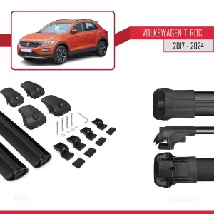 Volkswagen T-Roc 2017 ve Sonrası ACE-1 Ara Atkı Tavan Barı SİYAH thumb 5