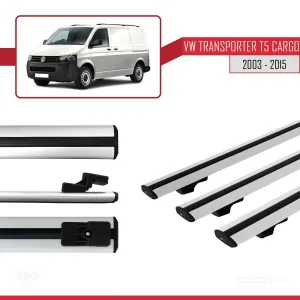 Volkswagen Transporter (T5) 2003-2015 Arası ile uyumlu Basic Model Ara Atkı Tavan Barı GRİ 3 ADET thumb 3