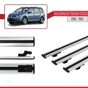 Volkswagen Touran CROSS 2010-2015 Arası ile uyumlu Basic Model Ara Atkı Tavan Barı GRİ 3 ADET - Görsel 3