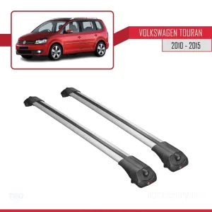 Volkswagen Touran CROSS 2010-2015 Arası ile uyumlu ACE-1 Ara Atkı Tavan Barı GRİ thumb 3