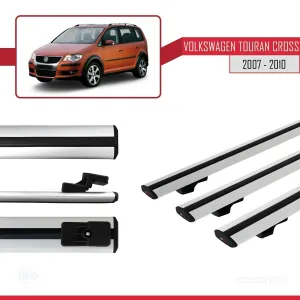 Volkswagen Touran CROSS 2007-2010 Arası ile uyumlu Basic Model Ara Atkı Tavan Barı GRİ 3 ADET - Görsel 3