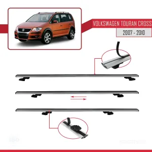 Volkswagen Touran CROSS 2007-2010 Arası ile uyumlu Basic Model Ara Atkı Tavan Barı GRİ 3 ADET - Görsel 5