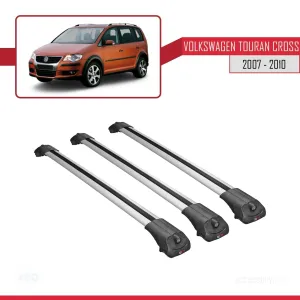 Volkswagen Touran CROSS 2007-2010 Arası ile uyumlu ACE-1 Ara Atkı Tavan Barı GRİ 3 ADET BAR thumb 3