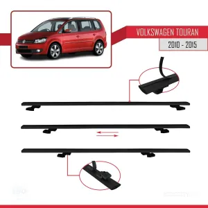 Volkswagen Touran 2010-2015 Arası ile uyumlu Basic Model Ara Atkı Tavan Barı SİYAH 3 ADET thumb 5