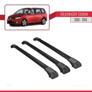Volkswagen Touran 2010-2015 Arası ile uyumlu ACE-1 Ara Atkı Tavan Barı SİYAH 3 ADET BAR thumb 3