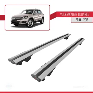 Volkswagen Touareg 2010-2015 Arası ile uyumlu HOOK Model Anahtar Kilitli Ara Atkı Tavan Barı GRİ thumb 4