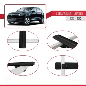 Volkswagen Touareg 2010-2015 Arası ile uyumlu Basic Model Ara Atkı Tavan Barı SİYAH 3 ADET thumb 4