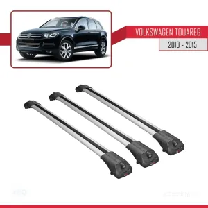 Volkswagen Touareg 2010-2015 Arası ile uyumlu ACE-1 Ara Atkı Tavan Barı GRİ 3 ADET BAR thumb 3