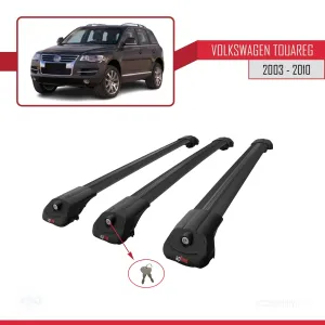 Volkswagen Touareg 2003-2010 Arası ile uyumlu ACE-1 Ara Atkı Tavan Barı SİYAH 3 ADET BAR thumb 4