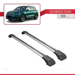 Volkswagen Tiguan 2020-2023 Arası ile uyumlu ACE-1 Ara Atkı Tavan Barı GRİ thumb 3