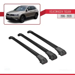 Volkswagen Tiguan 2016-2020 Arası ile uyumlu ACE-1 Ara Atkı Tavan Barı SİYAH 3 ADET BAR thumb 3