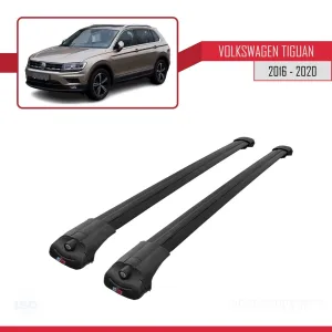 Volkswagen Tiguan 2016-2020 Arası ile uyumlu ACE-1 Ara Atkı Tavan Barı SİYAH thumb 3